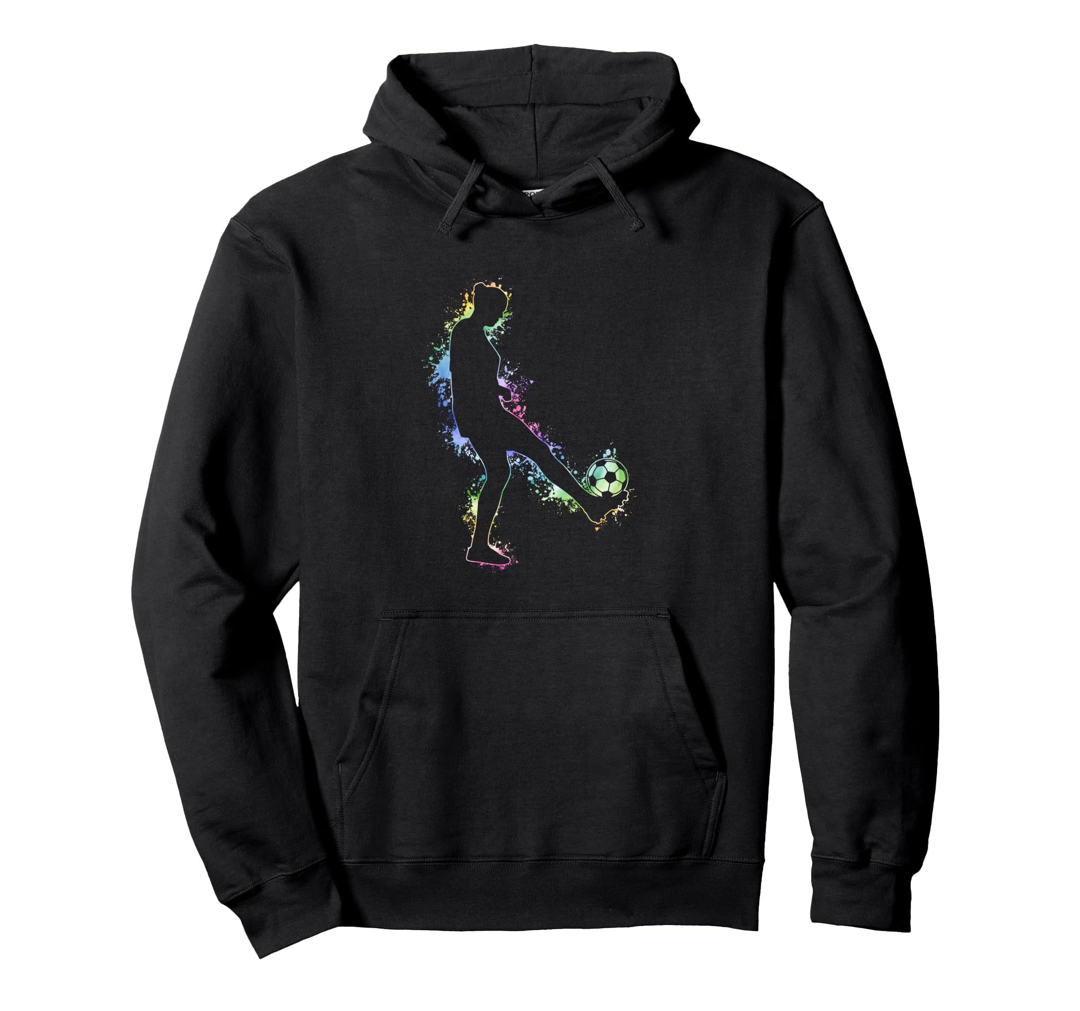 Soccer Silhouette Hoodie - Casual Everyday Wear Men Women