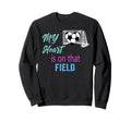 Soccer Mom Mama Heart Is That Sweatshirt - Streetwear Style for Adults