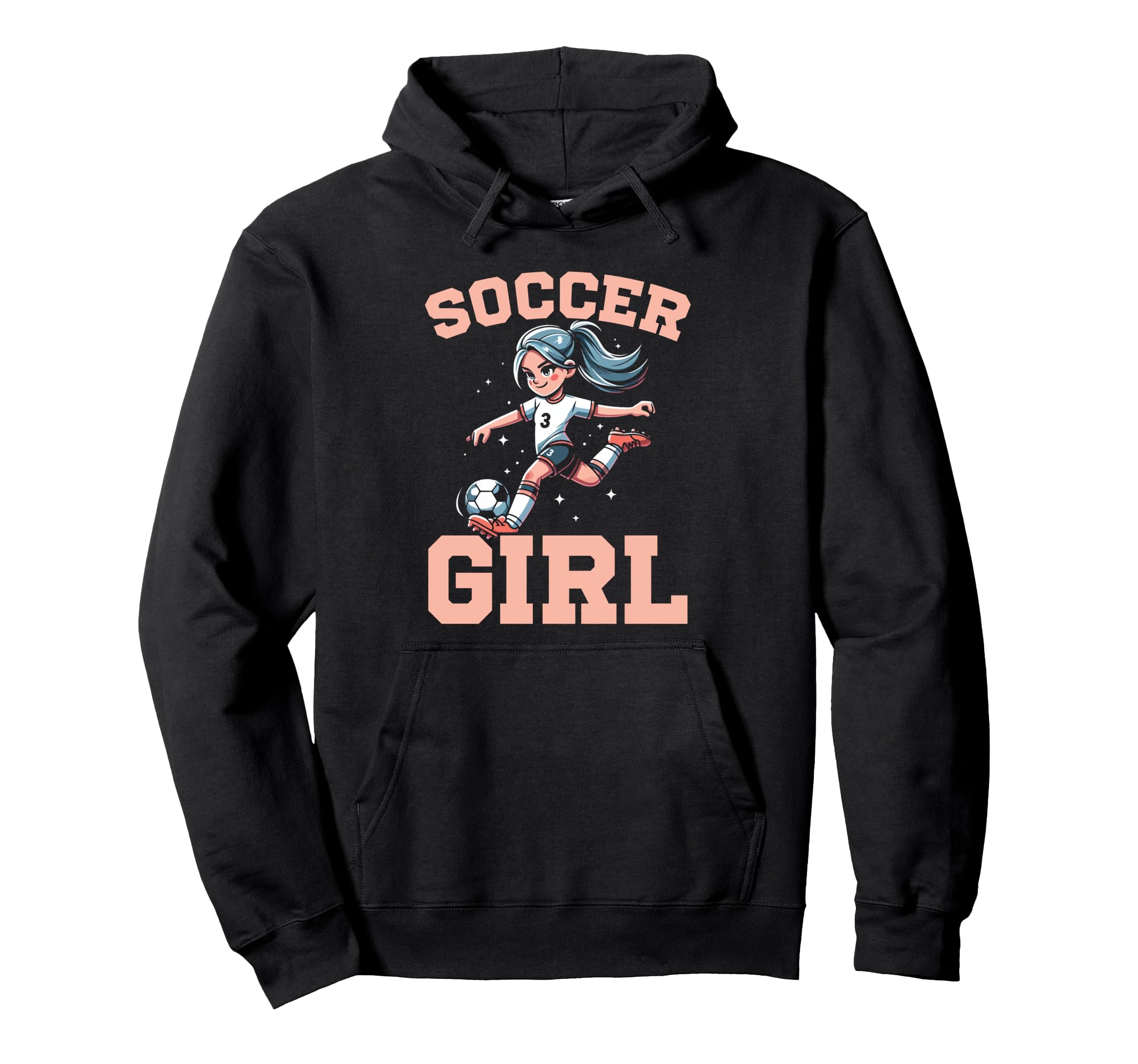 Soccer Kicking Ball Goalie Soccer Hoodie - Custom Art Print for Adults