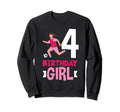 4Th Birthday 4 Years Soccer Football Sweatshirt - Novelty Apparel Unisex