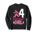 4Th Birthday 4 Years Soccer Football Sweatshirt - Novelty Apparel Unisex