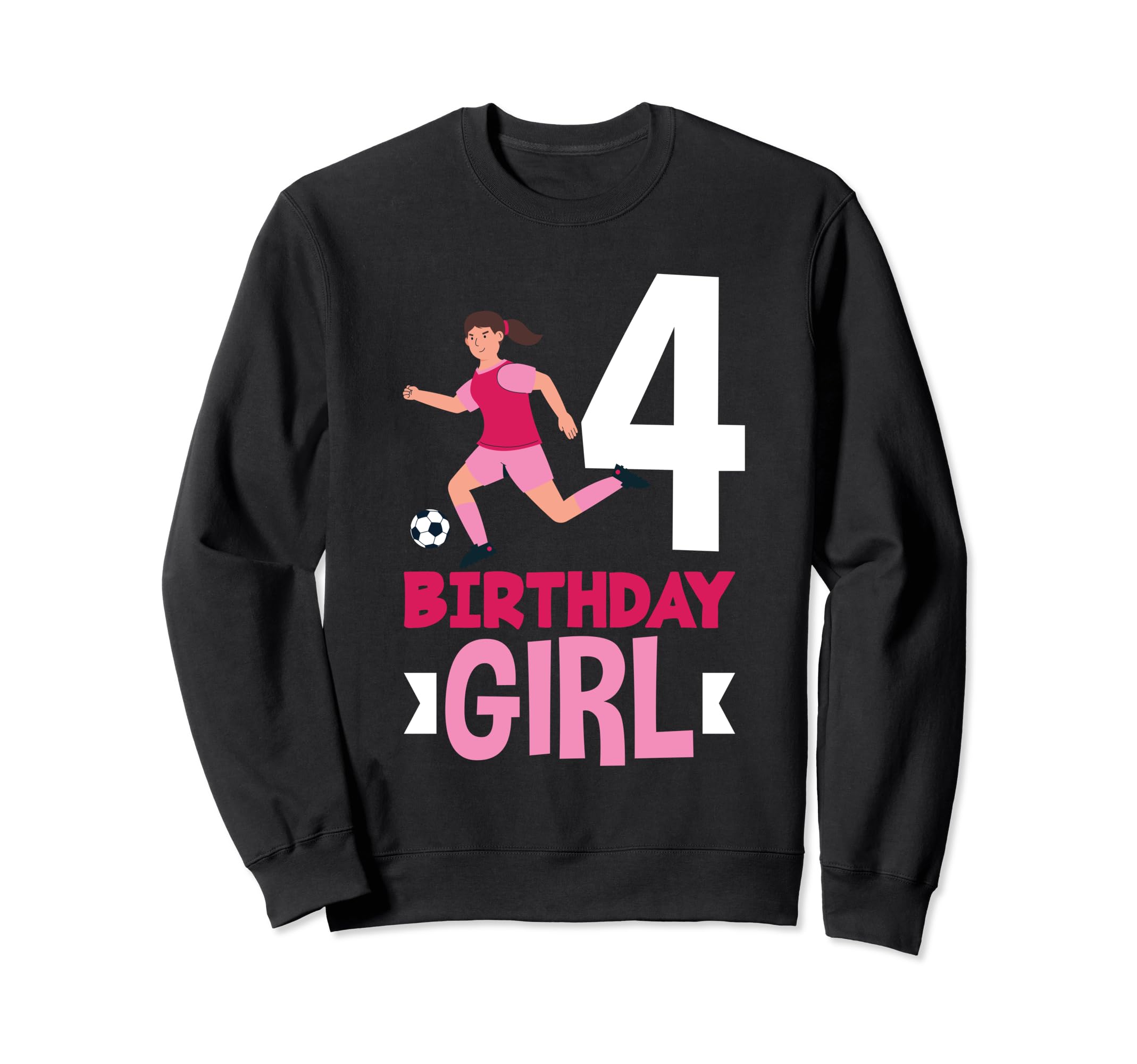 4Th Birthday 4 Years Soccer Football Sweatshirt - Novelty Apparel Unisex