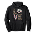 Love Soccer Leopard Soccer Player Sports Hoodie - Minimalist Print Unisex