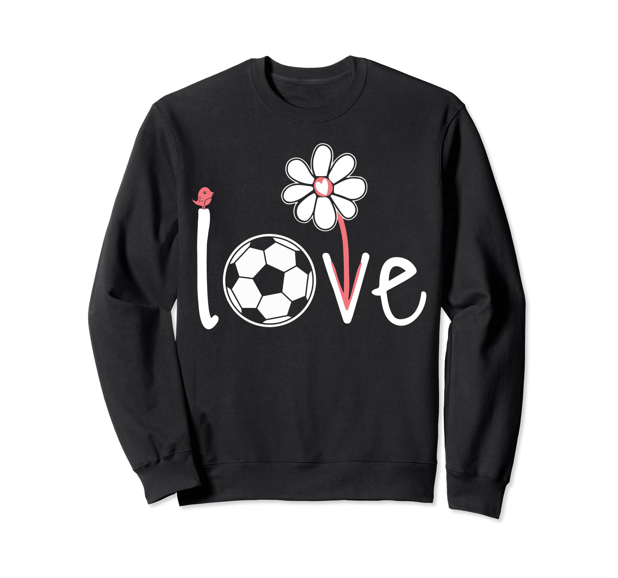 Soccer Love Soccer Sport Daisy Flower Sweatshirt - Graphic Print for Adults