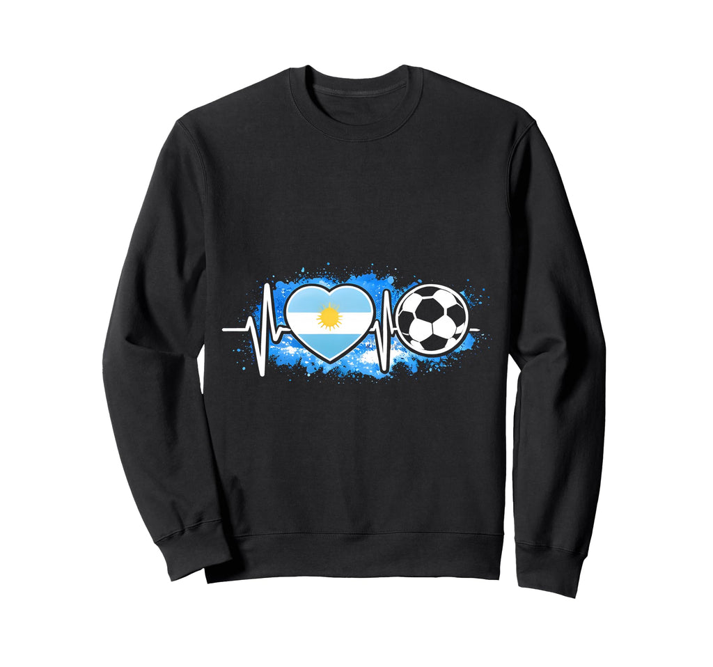 Heartbeat World Football Argentina Sweatshirt - Aesthetic Graphic Unisex