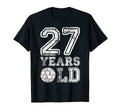 27 Years Old Soccer Sports Birthday T-Shirt - Unique Graphic Men Women