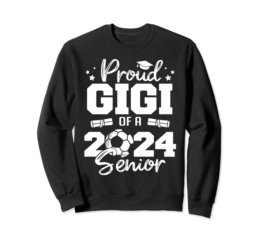 Proud Gigi 2024 Senior Funny Soccer Sweatshirt - Streetwear Style Unisex