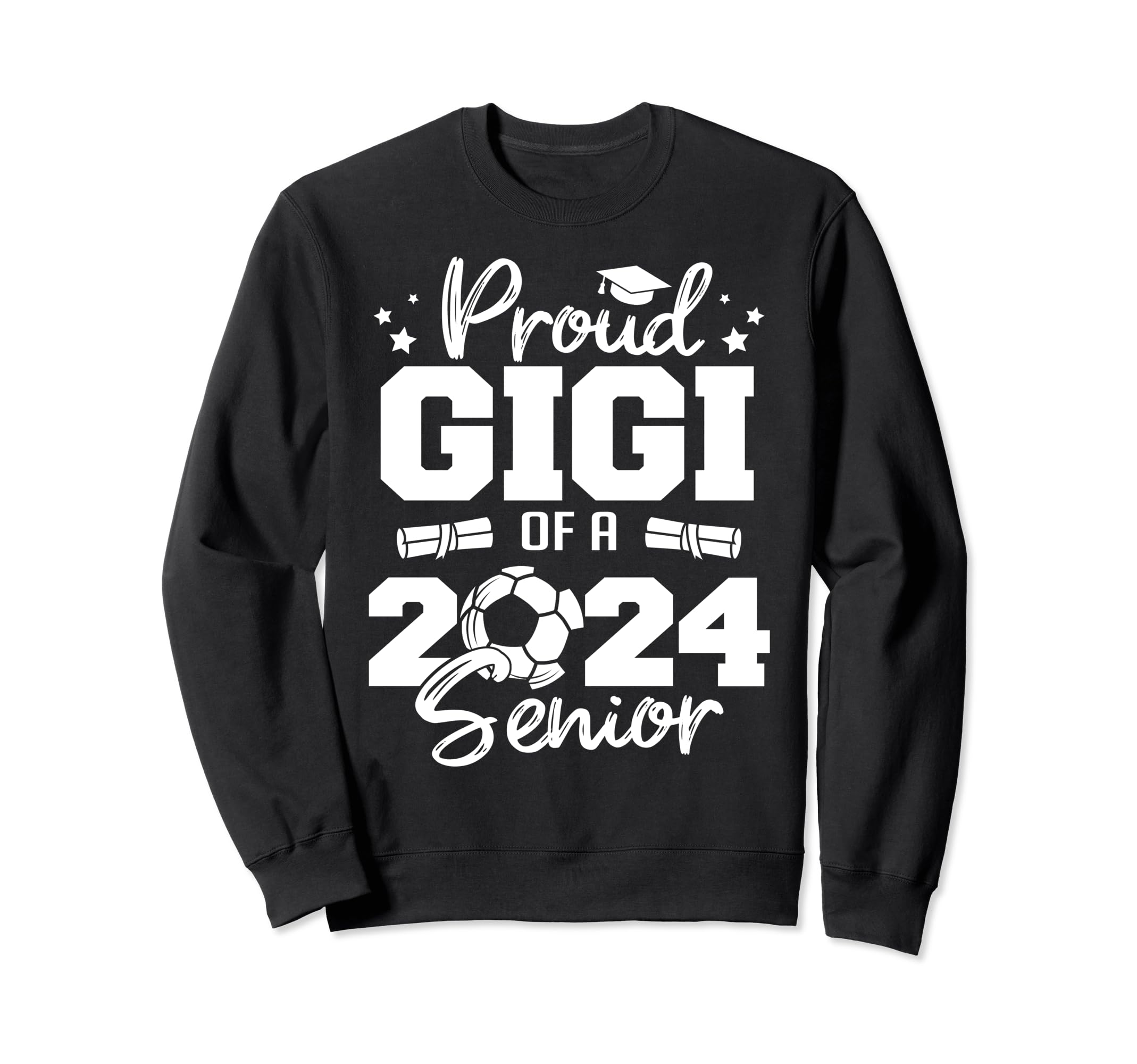 Proud Gigi 2024 Senior Funny Soccer Sweatshirt - Streetwear Style Unisex