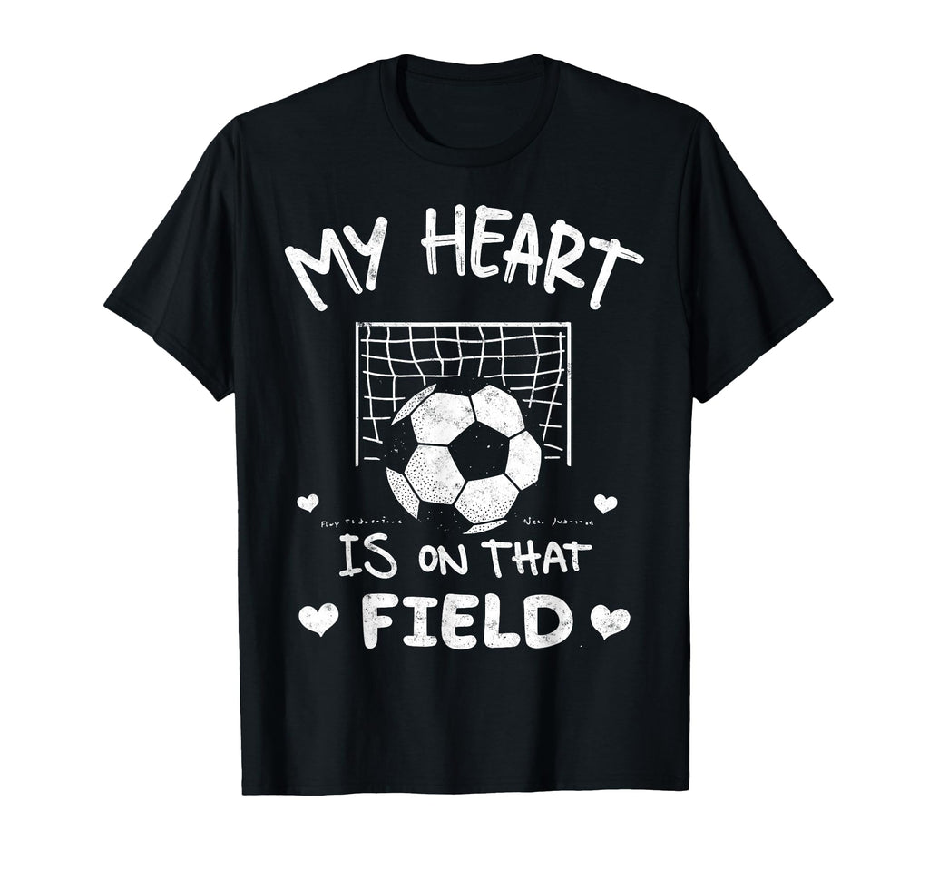 My Heart Is That Field Soccer Player T-Shirt - Custom Art Print for Adults