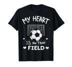 My Heart Is That Field Soccer Player T-Shirt - Custom Art Print for Adults