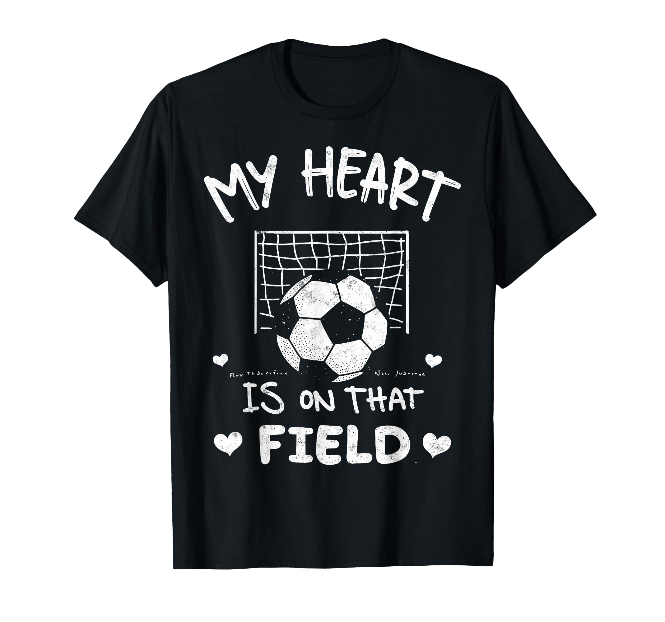 My Heart Is That Field Soccer Player T-Shirt - Custom Art Print for Adults