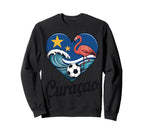 Cura Ao Soccer Heart Caribbean Sweatshirt - Minimalist Print Men Women