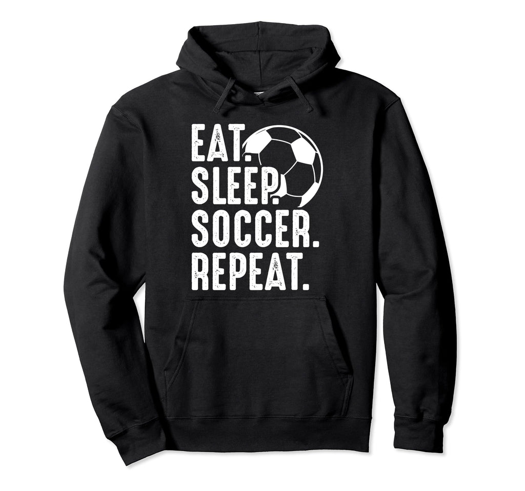 Eat Sleep Soccer Repeat Sport Player Hoodie - Streetwear Style for Adults