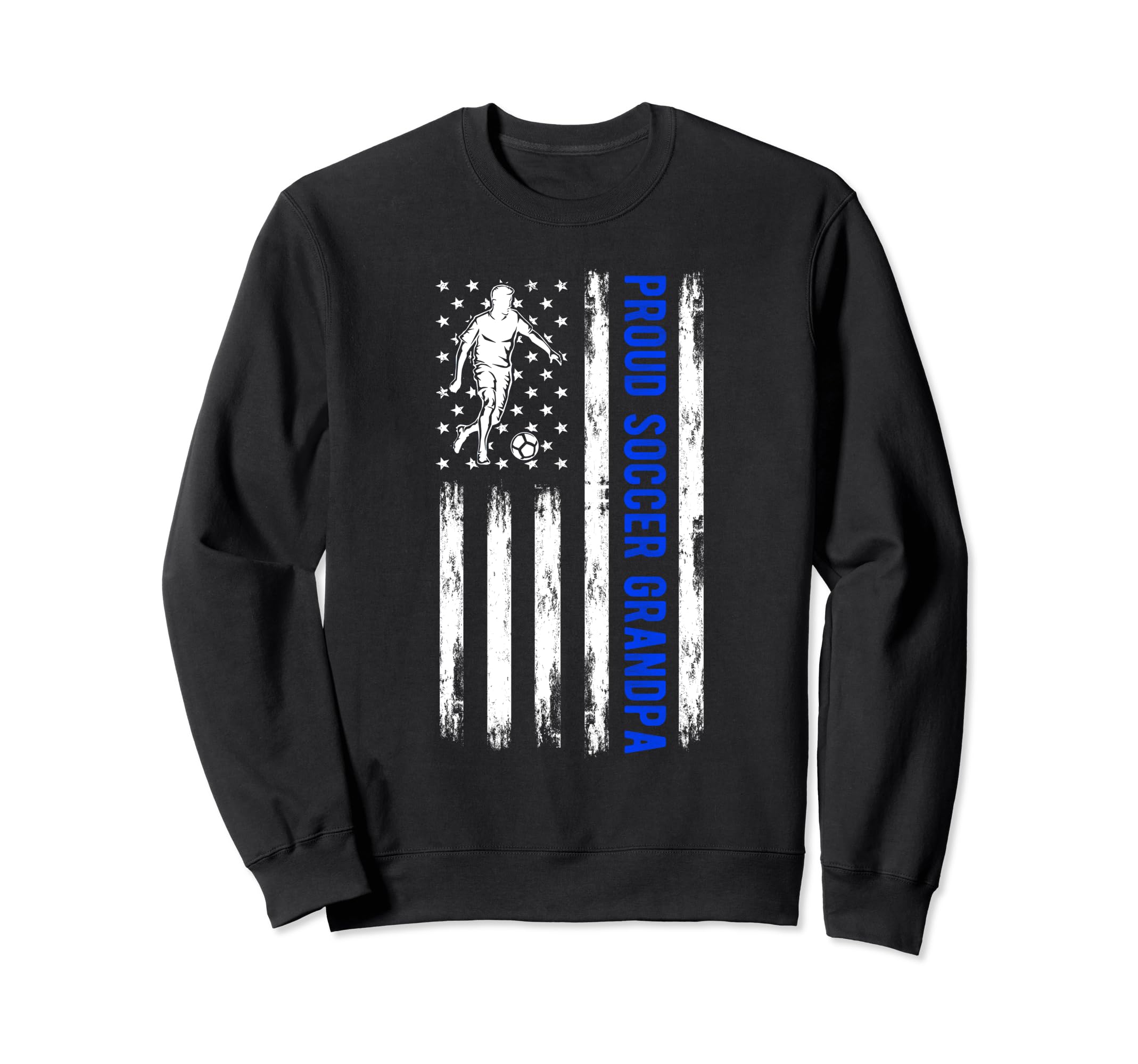 Proud Soccer Grandpa Usa Flag Family Sweatshirt - Aesthetic Graphic Unisex