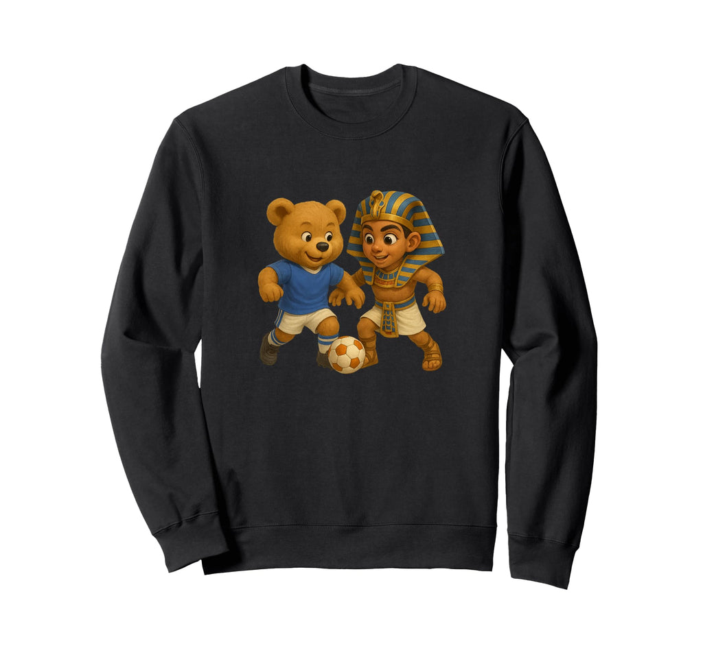 Egyptian Pharaoh King Tut Play Soccer Sweatshirt - Graphic Print Unisex