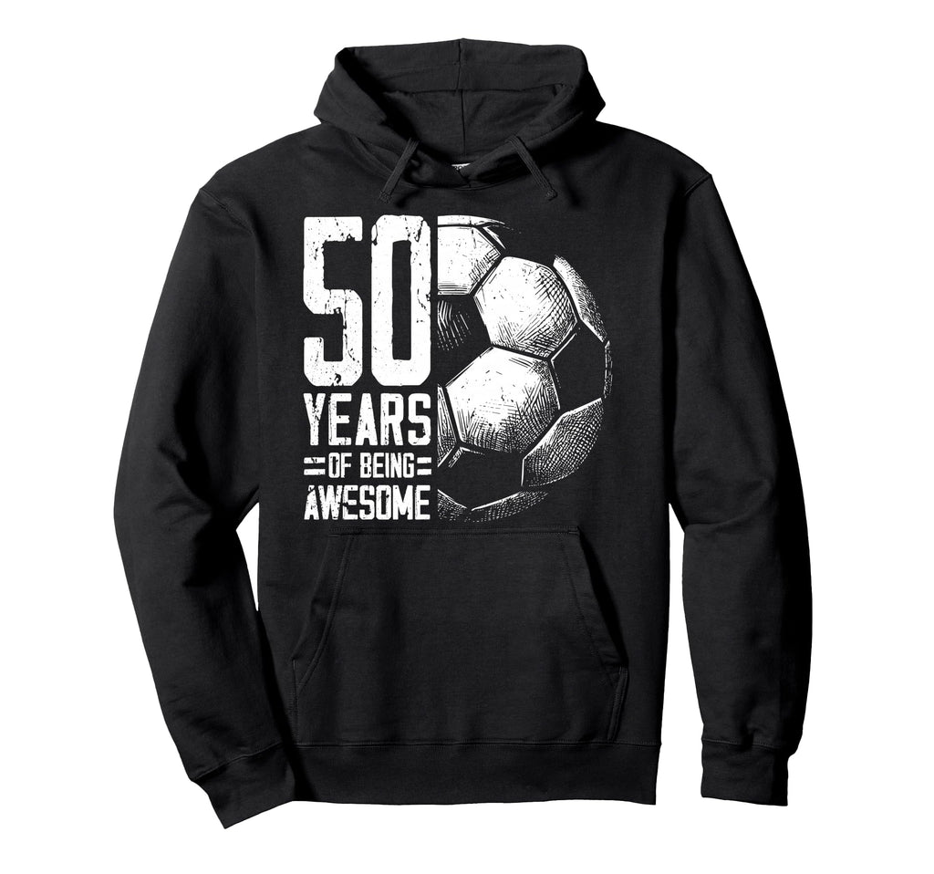50Th Birthday Soccer Player Football 50 Hoodie - Graphic Print Men Women