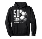 50Th Birthday Soccer Player Football 50 Hoodie - Graphic Print Men Women