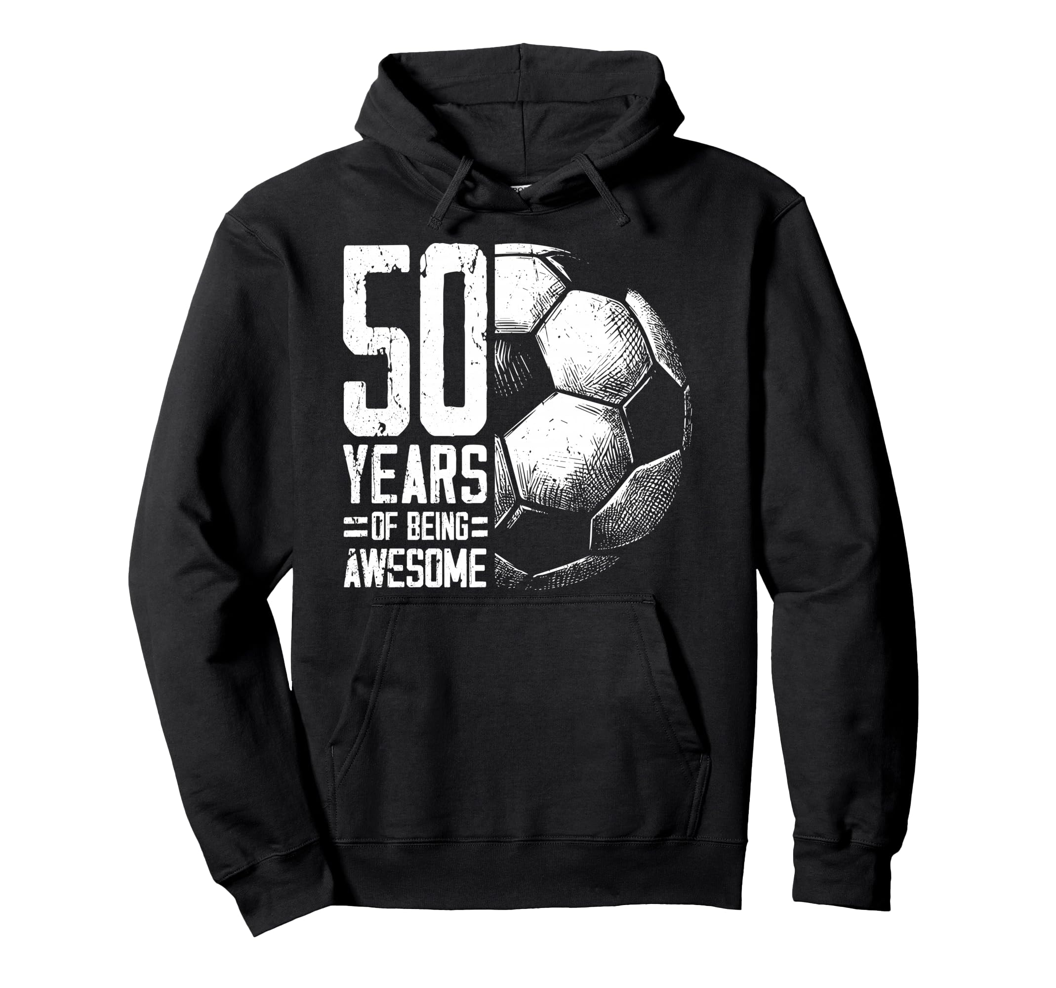 50Th Birthday Soccer Player Football 50 Hoodie - Graphic Print Men Women