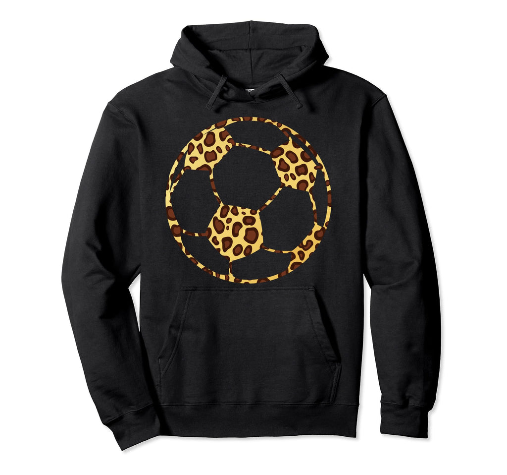Soccerball Cheetah Leopard Pattern Hoodie - Fun Novelty Design for Adults