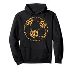 Soccerball Cheetah Leopard Pattern Hoodie - Fun Novelty Design for Adults