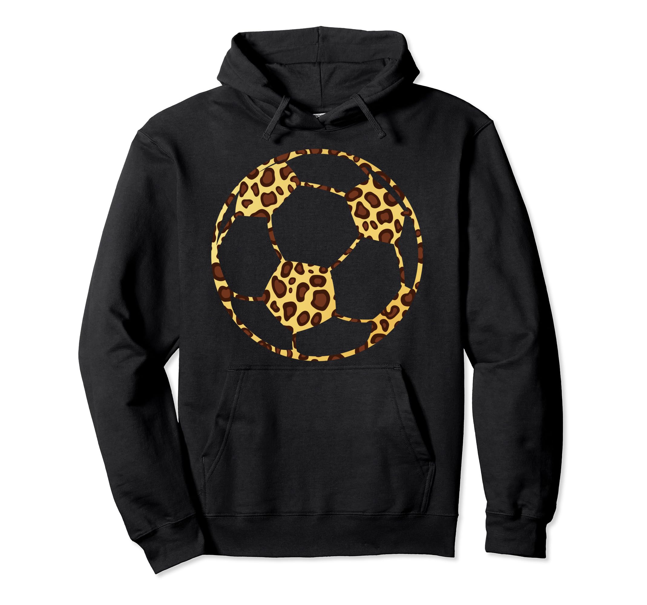 Soccerball Cheetah Leopard Pattern Hoodie - Fun Novelty Design for Adults