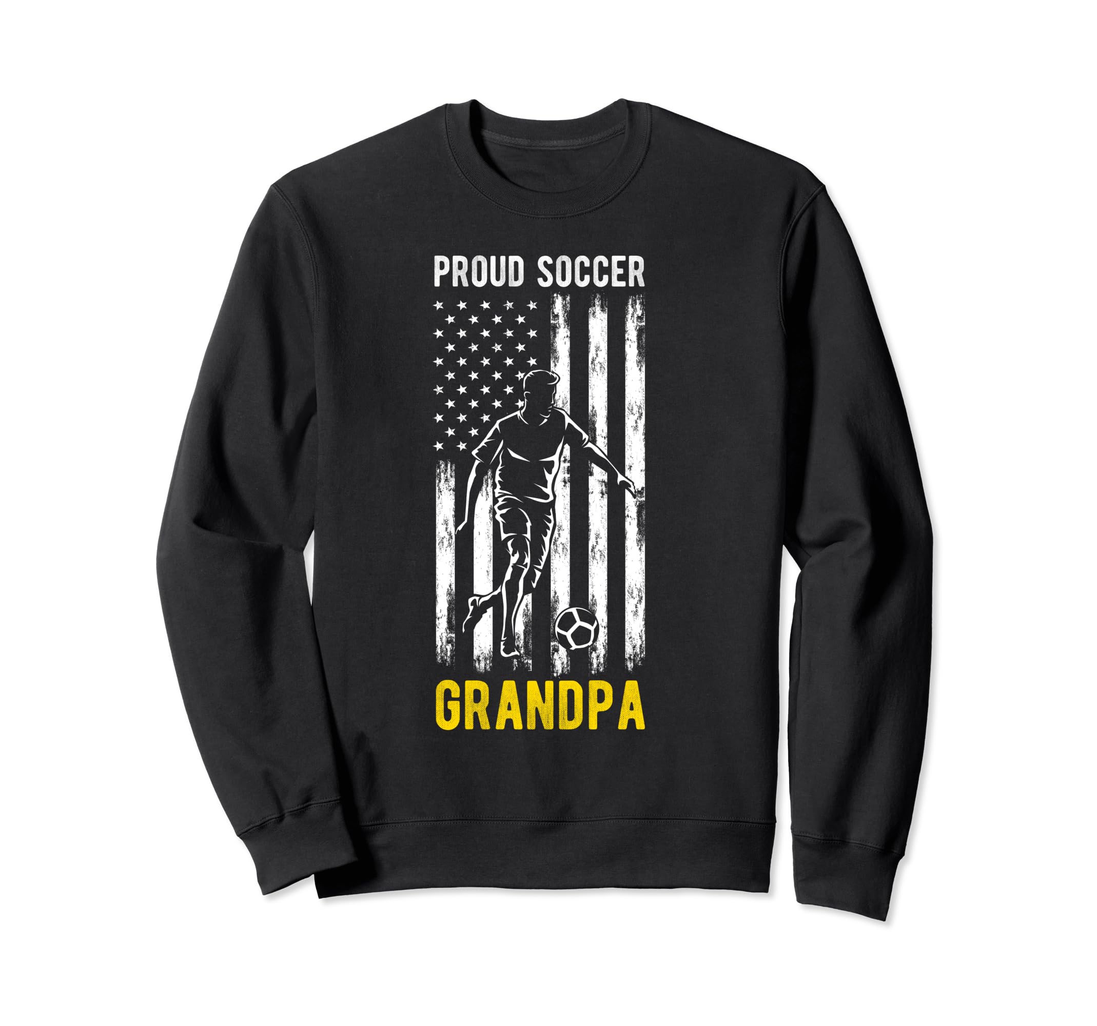 Proud Soccer Grandpa Usa Flag Family Sweatshirt - Graphic Print Men Women