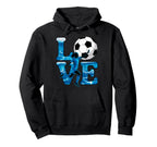 I Love Soccer Goalie Player Fan Game Hoodie - Custom Art Print for Adults