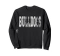 Bulldogs Mascot Distressed School Sweatshirt - Minimalist Print Men Women