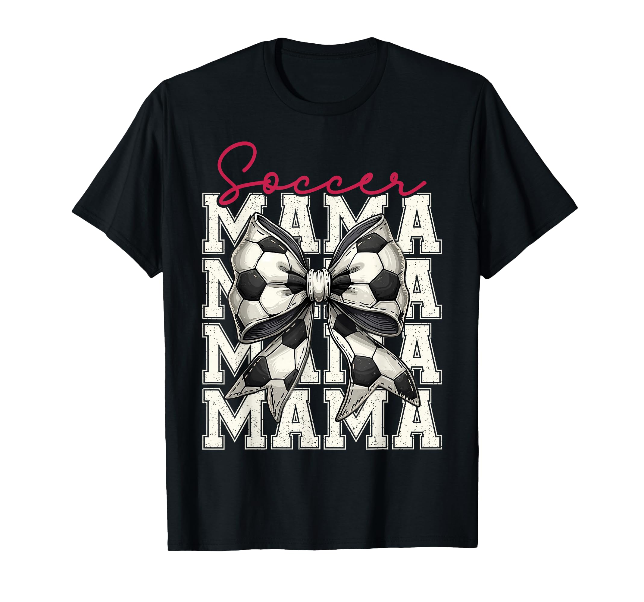 Soccer Mama Funny Coquette Bow Mom T-Shirt - Fun Novelty Design for Adults