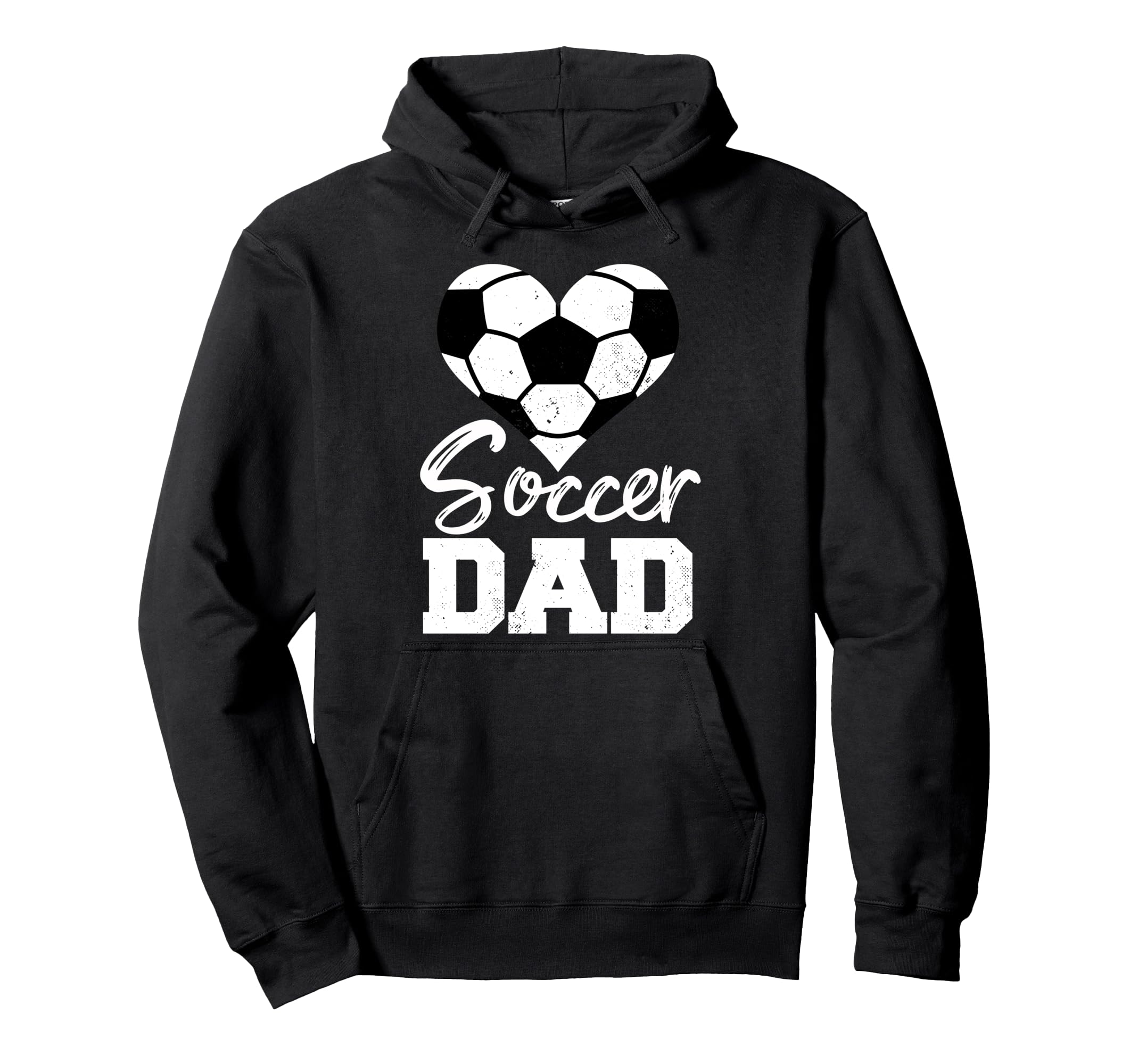 Soccer Dad Heart Funny Heartfelt Love Hoodie - Streetwear Style Unisex