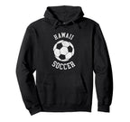 Hawaii Soccer Distressed 90S Hoodie - Unique Graphic Unisex