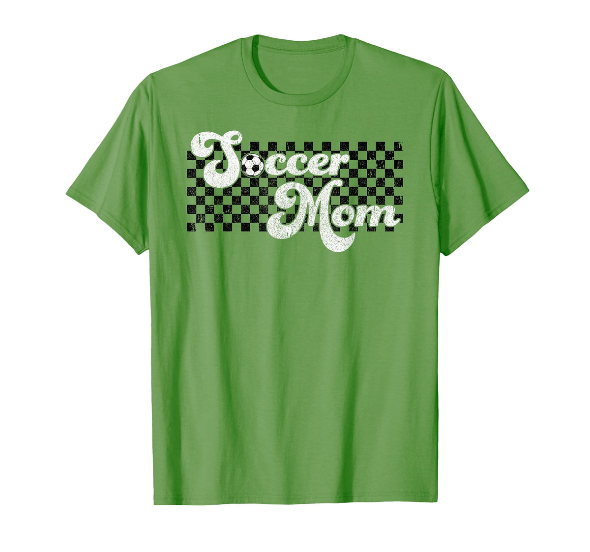 Soccer Mom Soccer Mama Checkered T-Shirt - Casual Everyday Wear for Adults