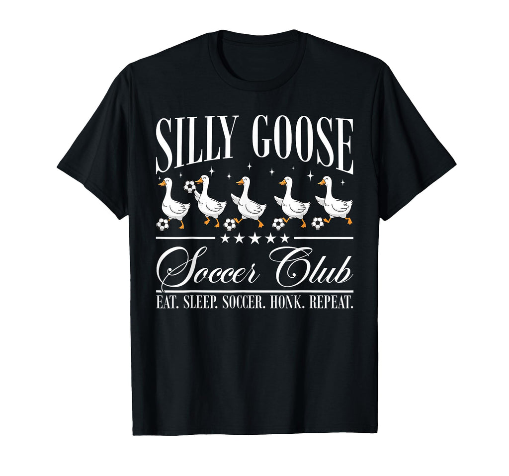 Silly Goose Soccer Club Funny Goose Soccer T-Shirt - Graphic Print Unisex