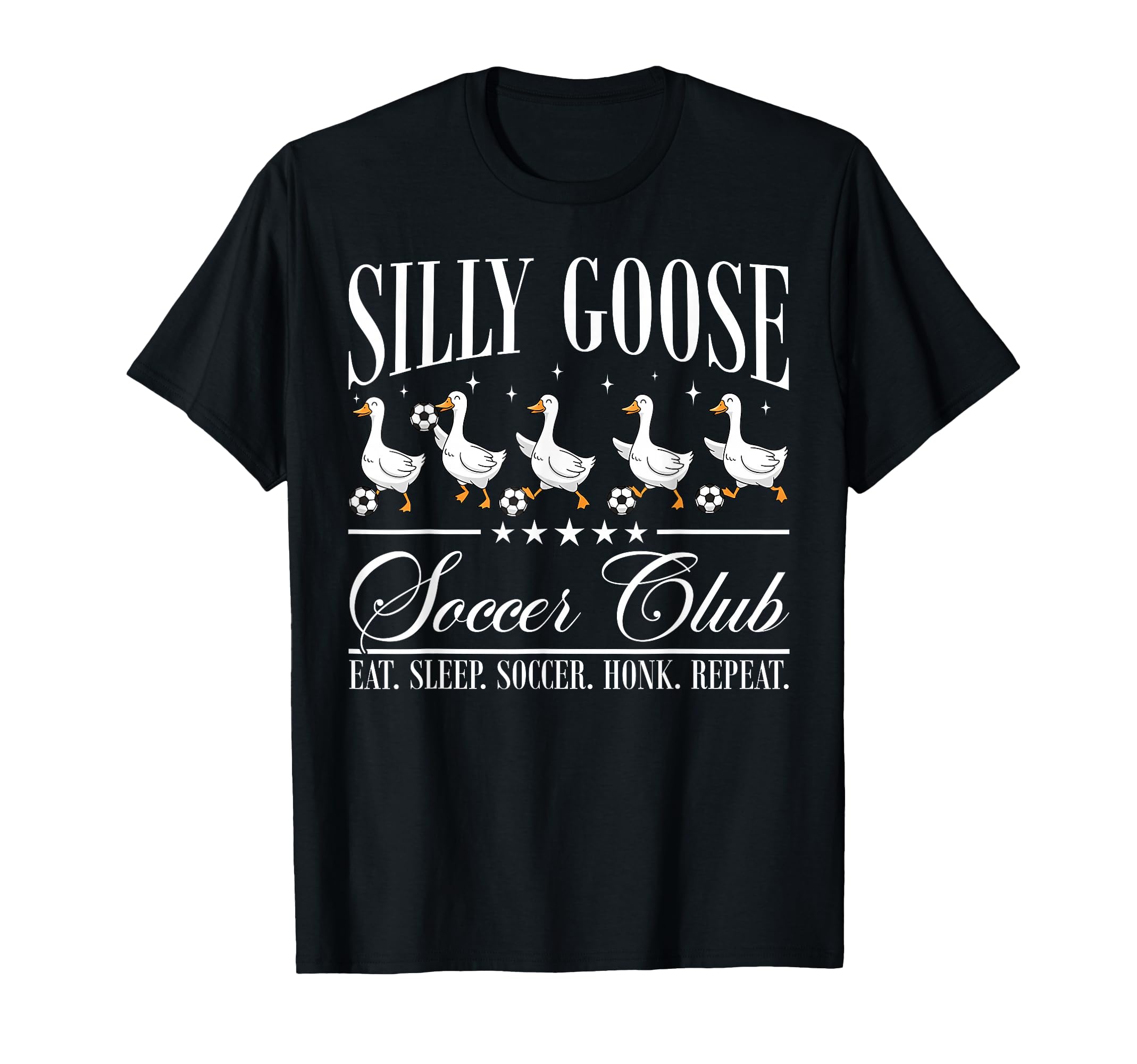 Silly Goose Soccer Club Funny Goose Soccer T-Shirt - Graphic Print Unisex