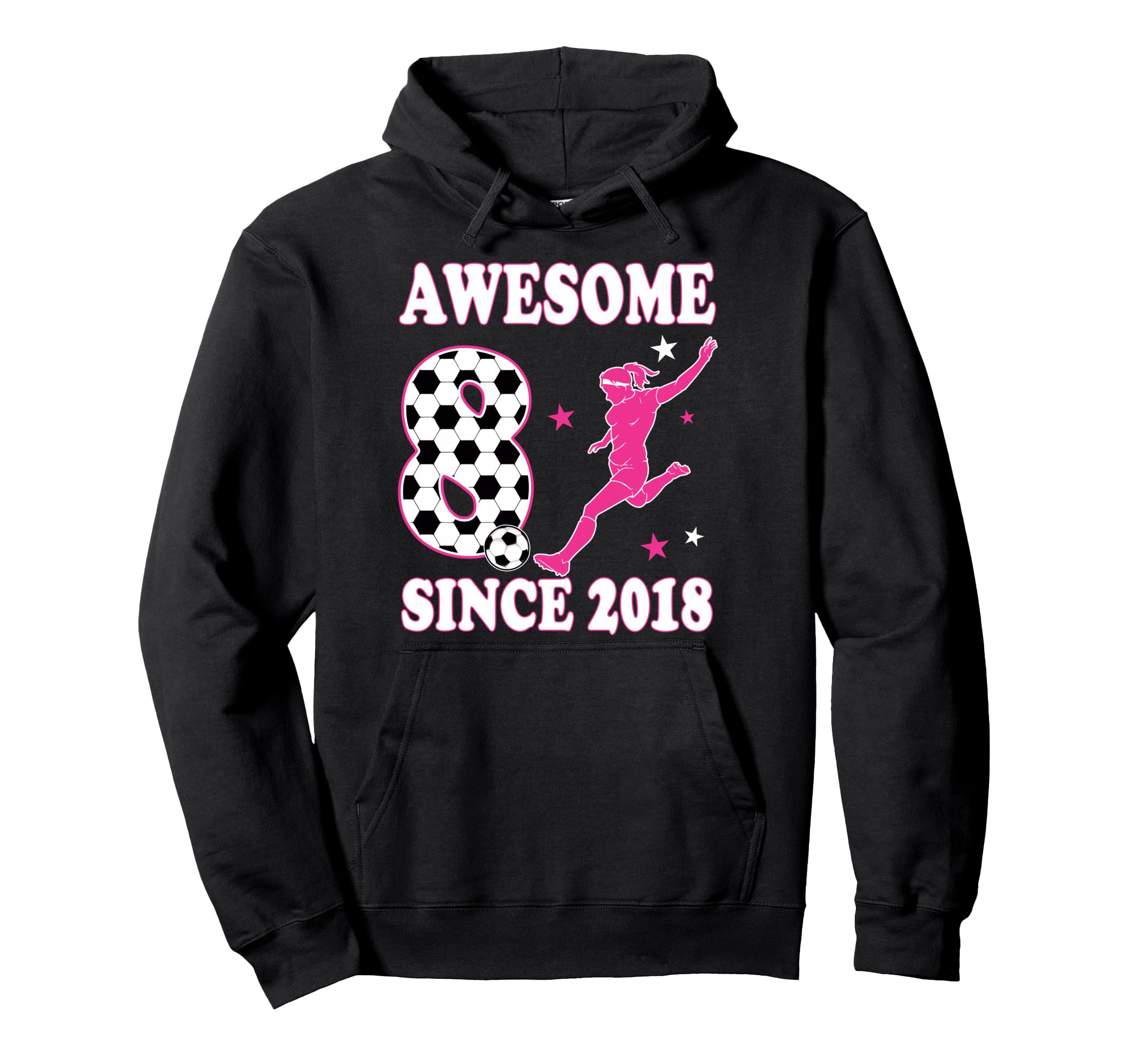 8 Year Old Awesome Since 2018 Birthday Hoodie - Streetwear Style Unisex