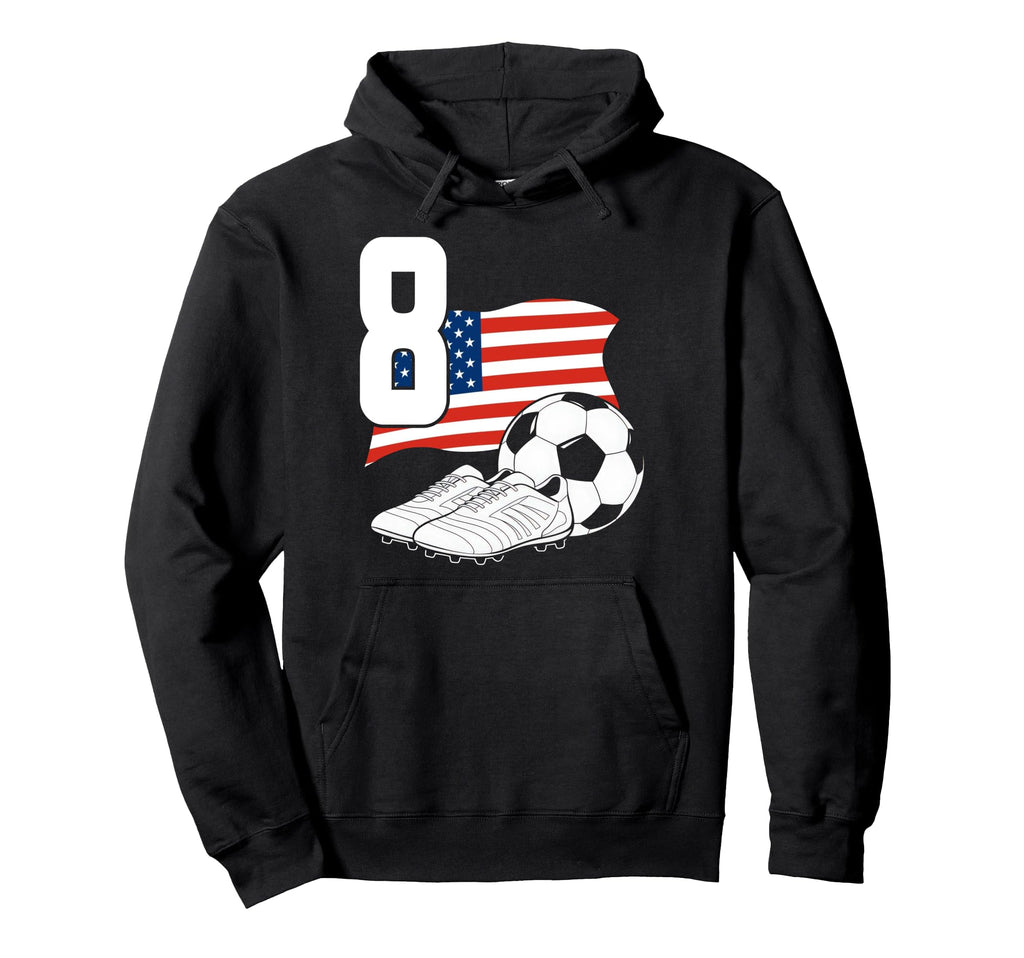 8 Soccer Birthday Gift Soccer Fan Hoodie - Novelty Apparel for Adults