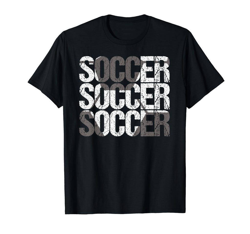 Soccer Distressed Ball Team Soccer T-Shirt - Minimalist Print for Adults