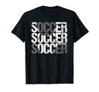 Soccer Distressed Ball Team Soccer T-Shirt - Minimalist Print for Adults