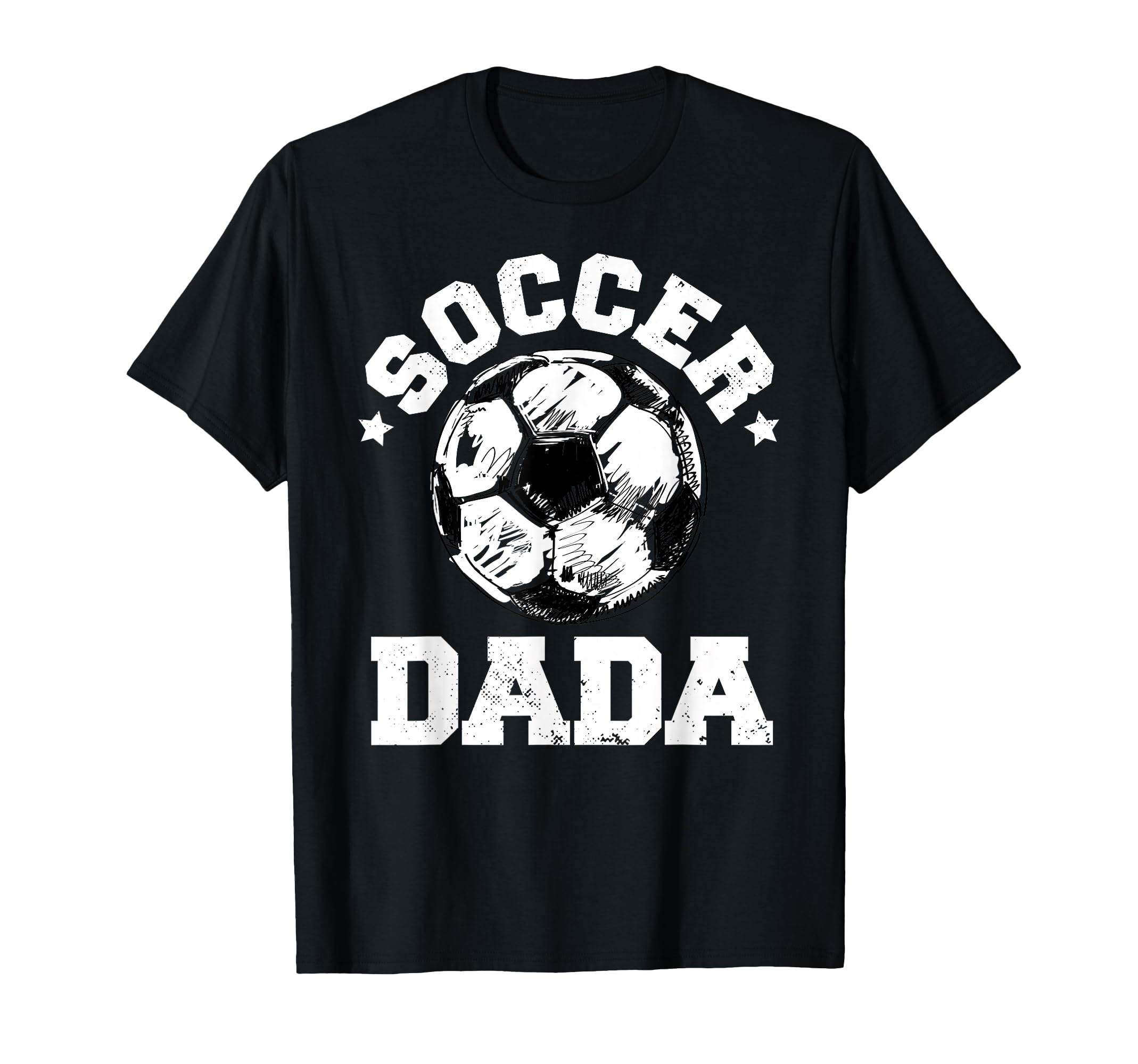 Soccer Dada Soccer Ball Distressed T-Shirt - Novelty Apparel for Adults