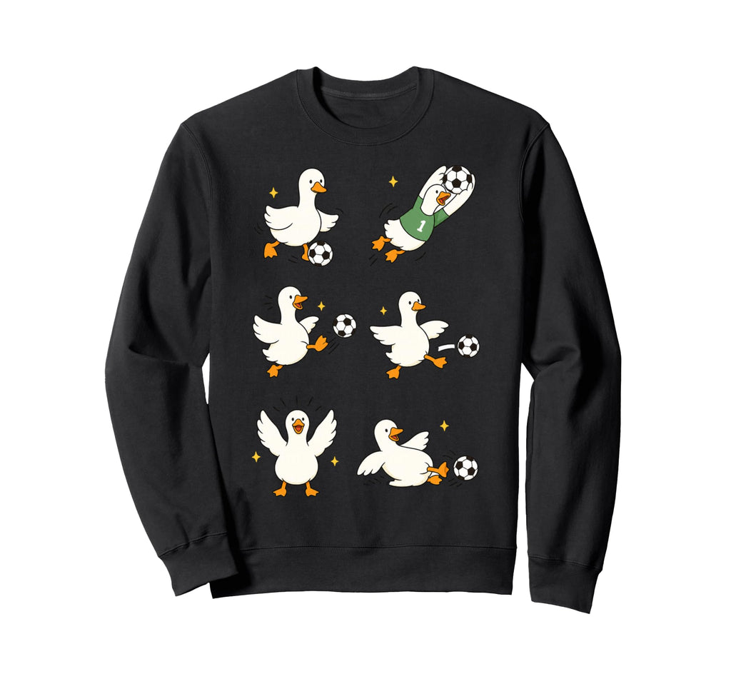 Silly Goose Playing Soccer Player Sweatshirt - Aesthetic Graphic Men Women