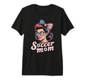 Patriotic Soccer Mom American Flag T-Shirt - Trendy Graphic Unisex