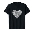 Soccer Ball Heart Shape Love Football T-Shirt - Graphic Print Men Women