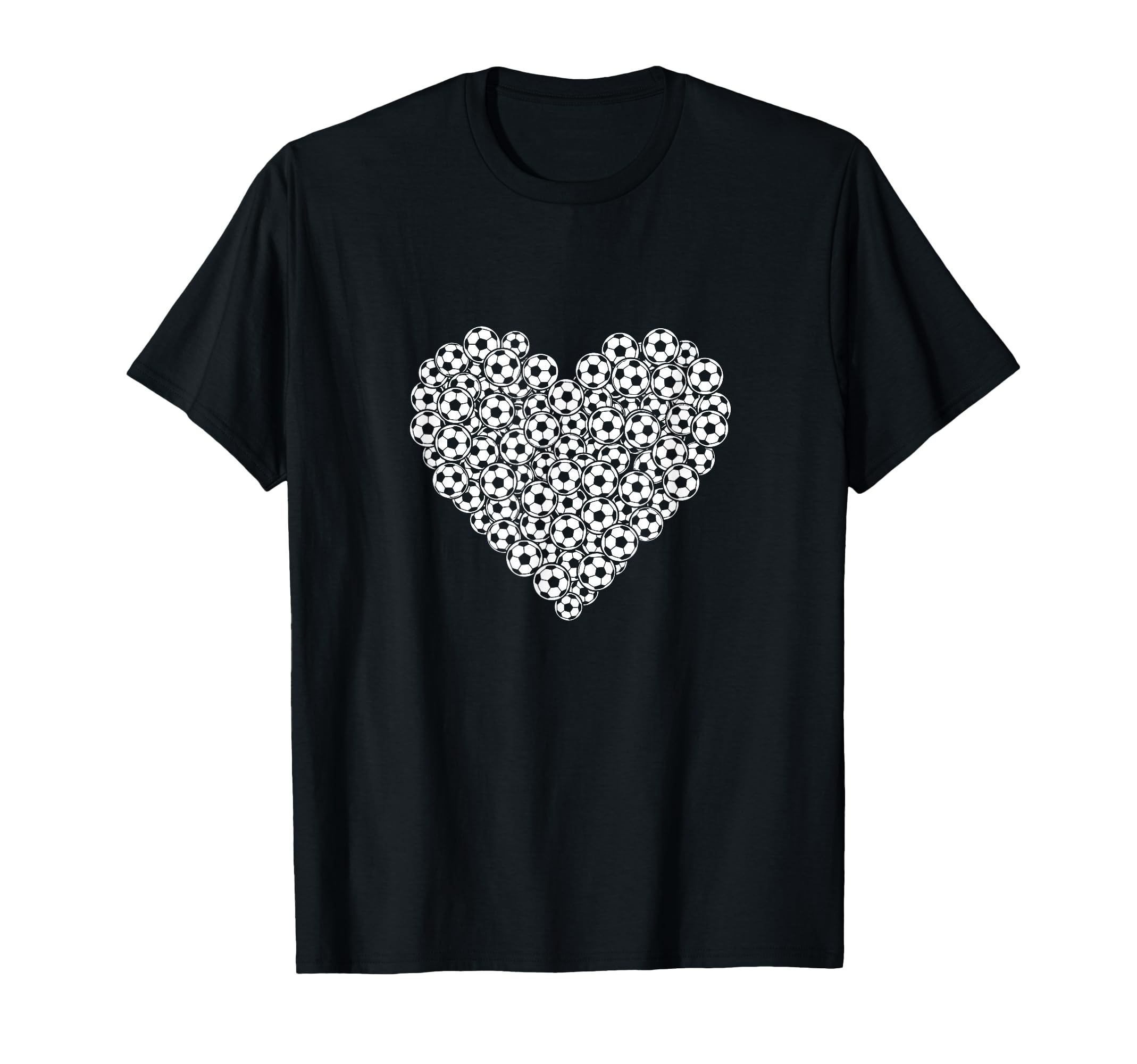 Soccer Ball Heart Shape Love Football T-Shirt - Graphic Print Men Women
