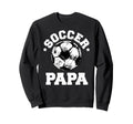 Soccer Papa Soccer Ball Distressed Sweatshirt - Minimalist Print Unisex