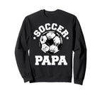 Soccer Papa Soccer Ball Distressed Sweatshirt - Minimalist Print Unisex