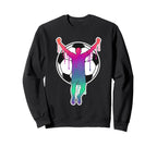Soccer Player Celebration Silhouette Sweatshirt - Custom Art Print Unisex