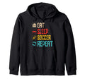 Eat Sleep Soccer Repeat Sports Team Hoodie - Unique Graphic for Adults