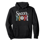 Soccer Mama Mom Leopard Hearts Mothers Day Hoodie - Graphic Print Unisex