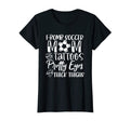 Womens F Bomb Soccer Mom Pretty Eyes T-Shirt - Minimalist Print for Adults