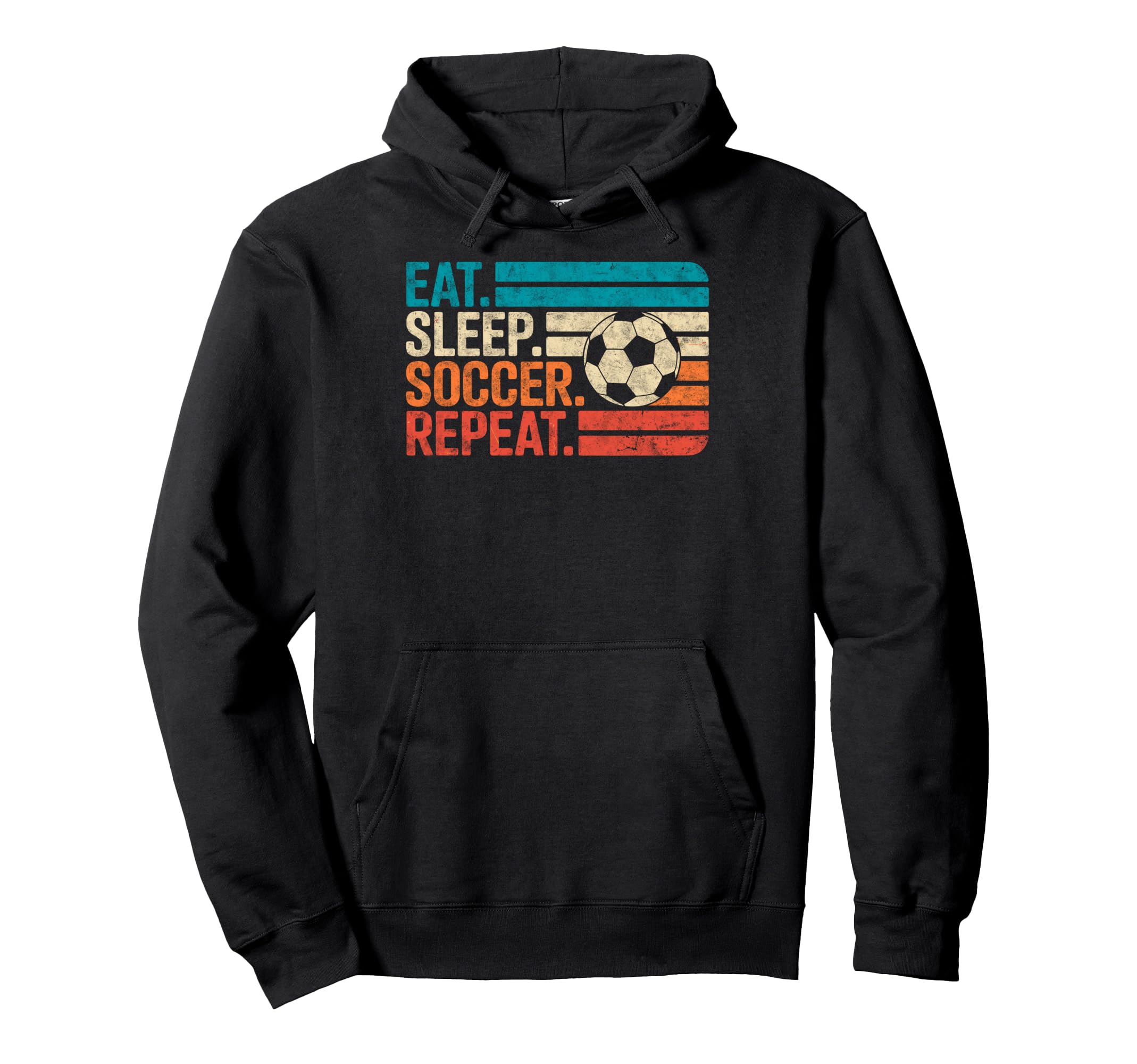 Eat Sleep Soccer Repet Goalie Player Fan Hoodie - Trendy Graphic Unisex